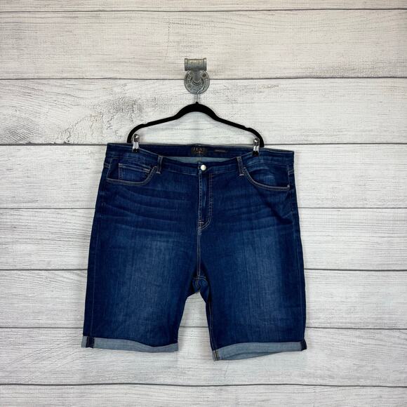 Jen7 By 7ForAllMankind Plus Size Dark Washed Bermuda Shorts Size 24 - Picture 1 of 8
